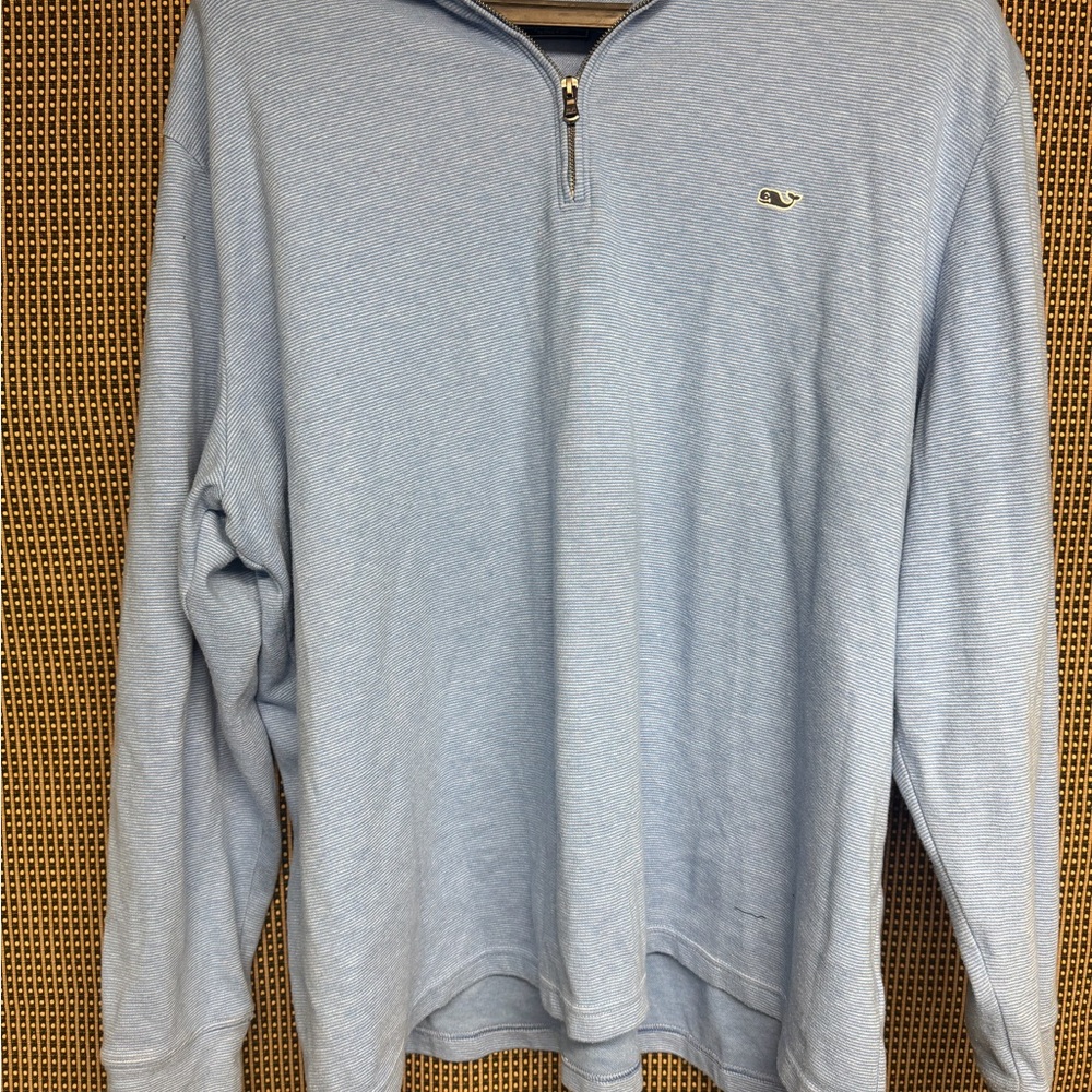 Vineyard Vines Men's Sky Blue Zip-Up Sweater